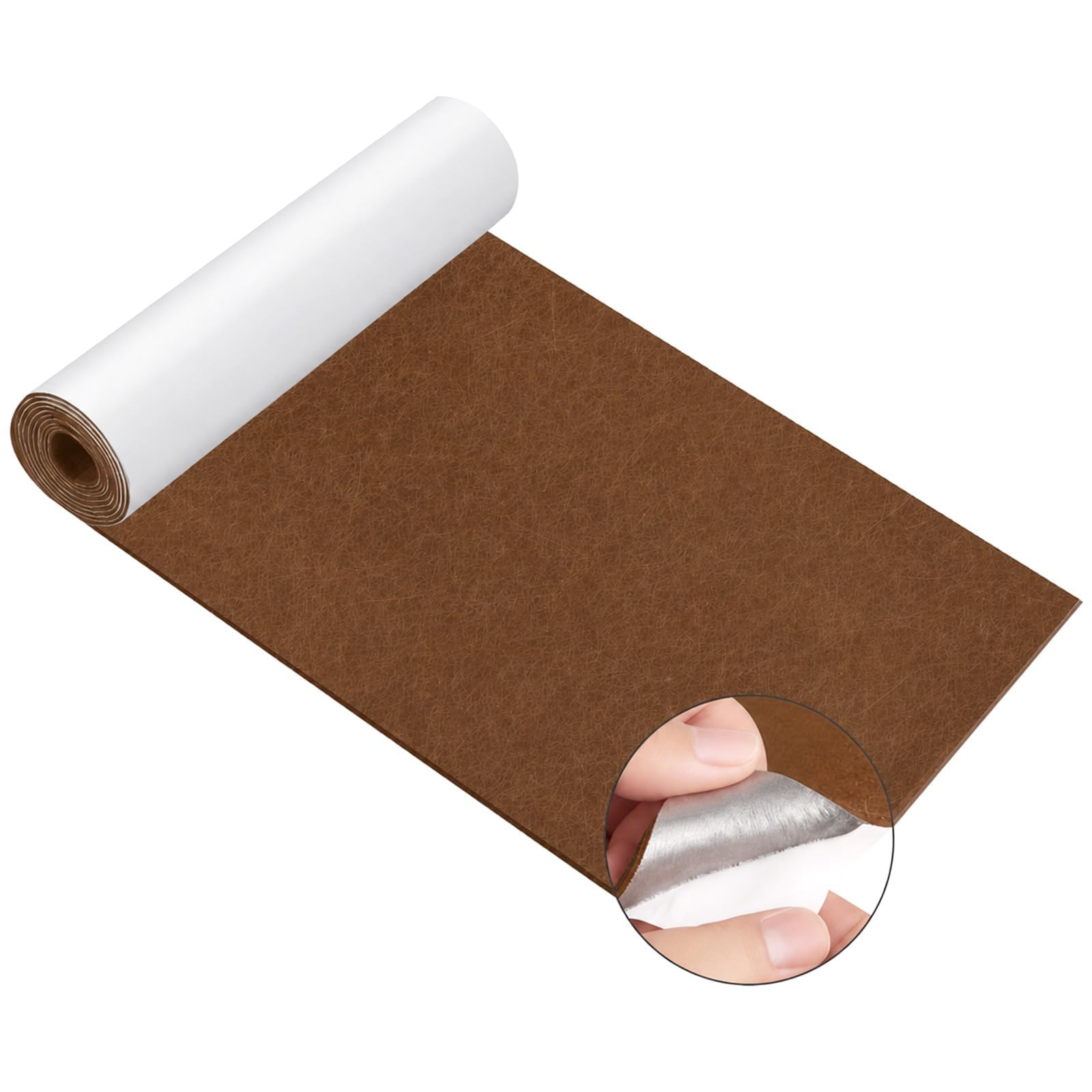 13x110.2 Inch Sticky Back Felt 3 mm Thick Brown Self Adhesive Felt Fabric