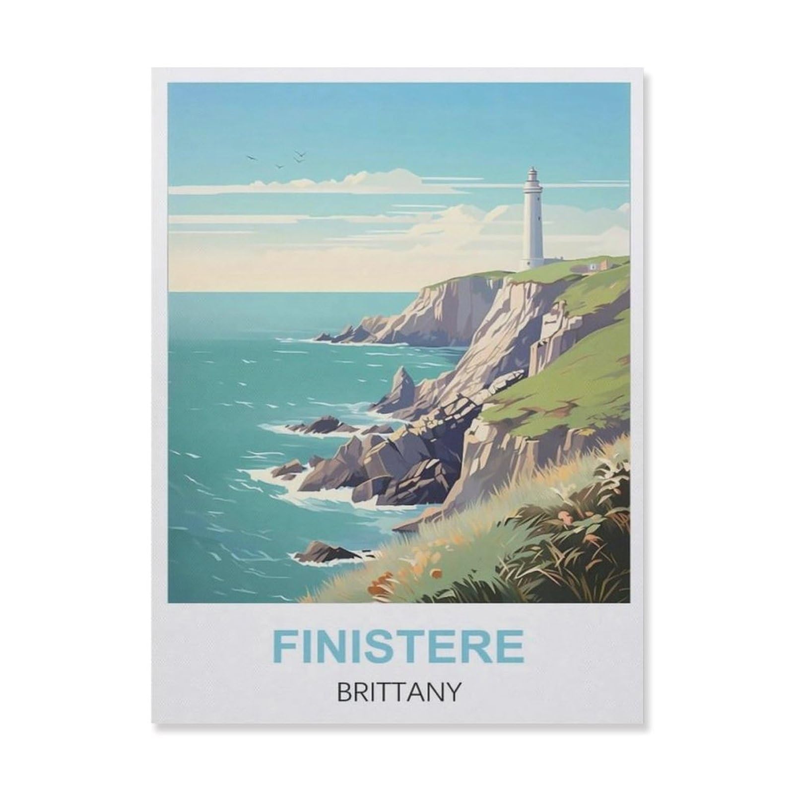 Funny Metal Tin Signs，Finistere Brittany(15x30cm）