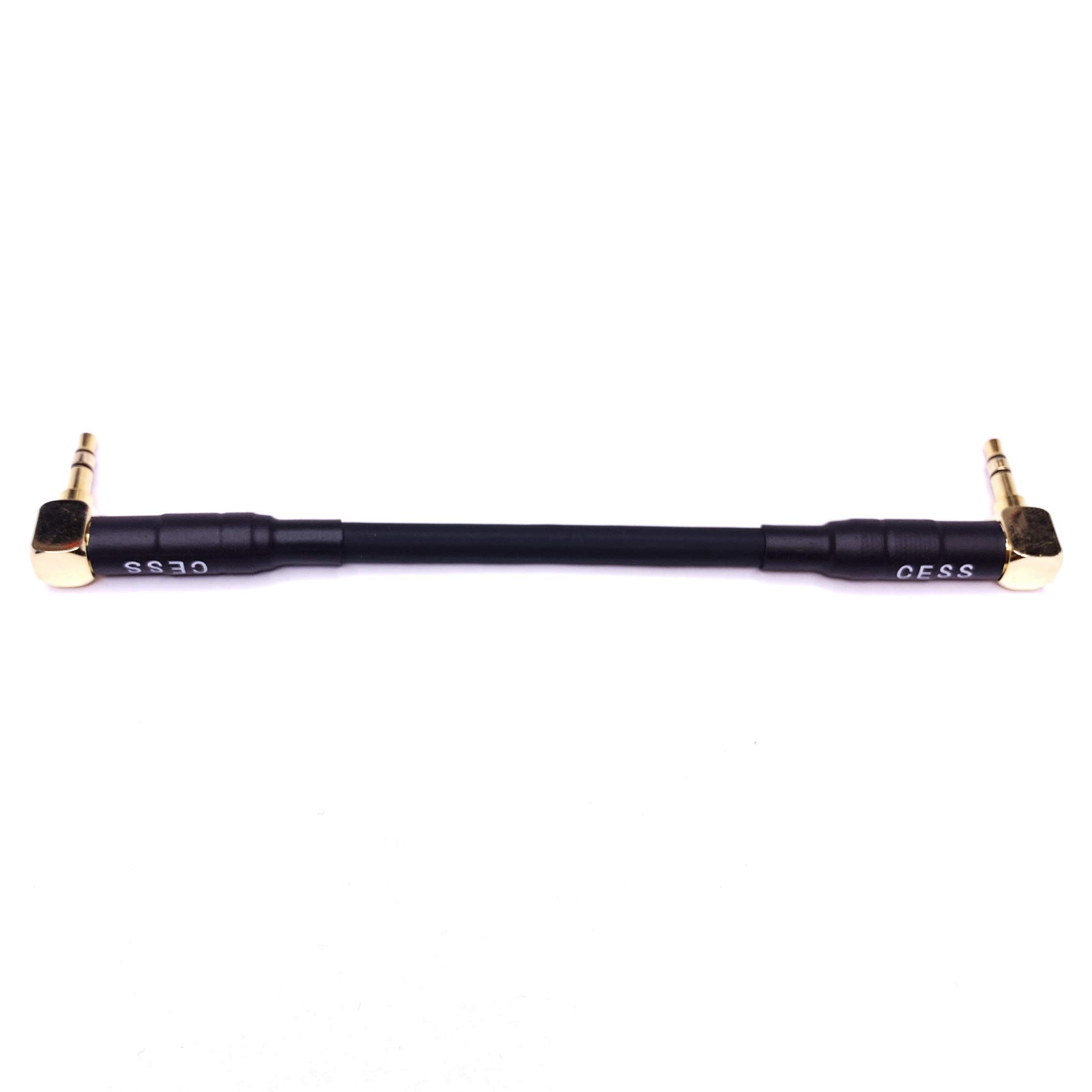 CESS-067 Krótki kabel audio 3,5 mm do układania DAP i wzmacniacza, kąt prosty 3 cale