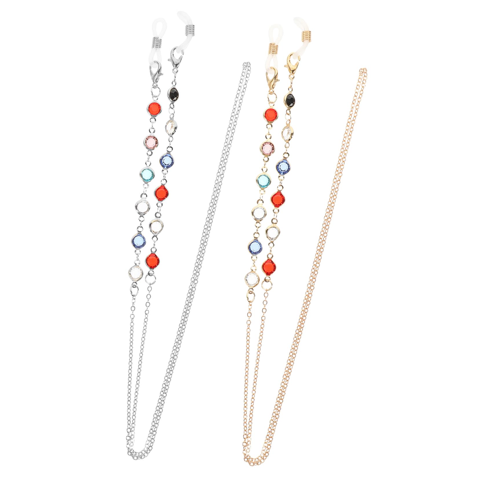 Beaupretty 4 Set Corda Per Occhiali Accessori Occhiali Da Sole Moda Catenella Per Occhiali Appesa Al Collo Cinghie Di Catena Di Occhiali Catenelle Per Occhiali Metallo 2 Pezzi*4