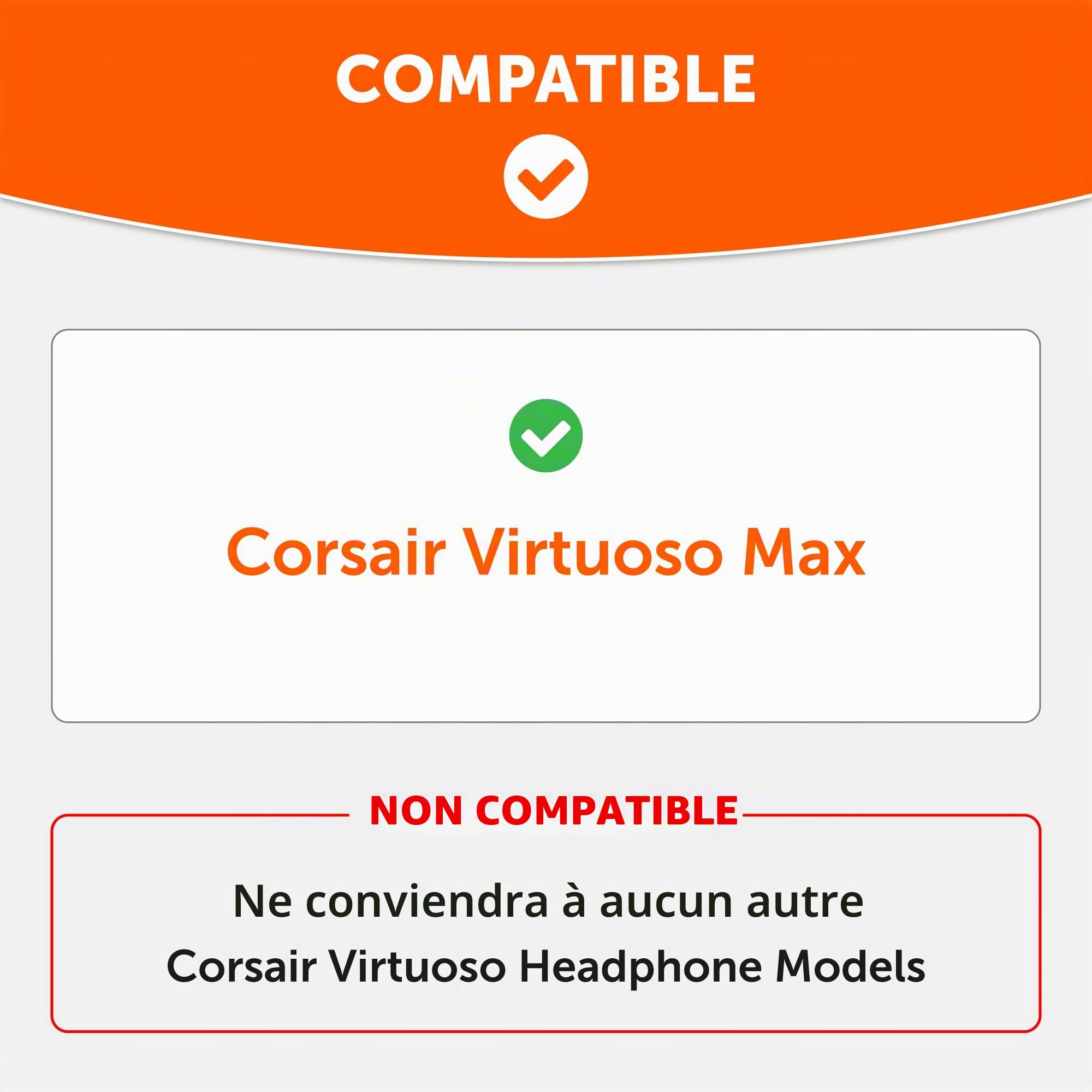 WC Freeze V2 Virtuoso Max - Coussinets Gel pour Corsair Virtuoso Max