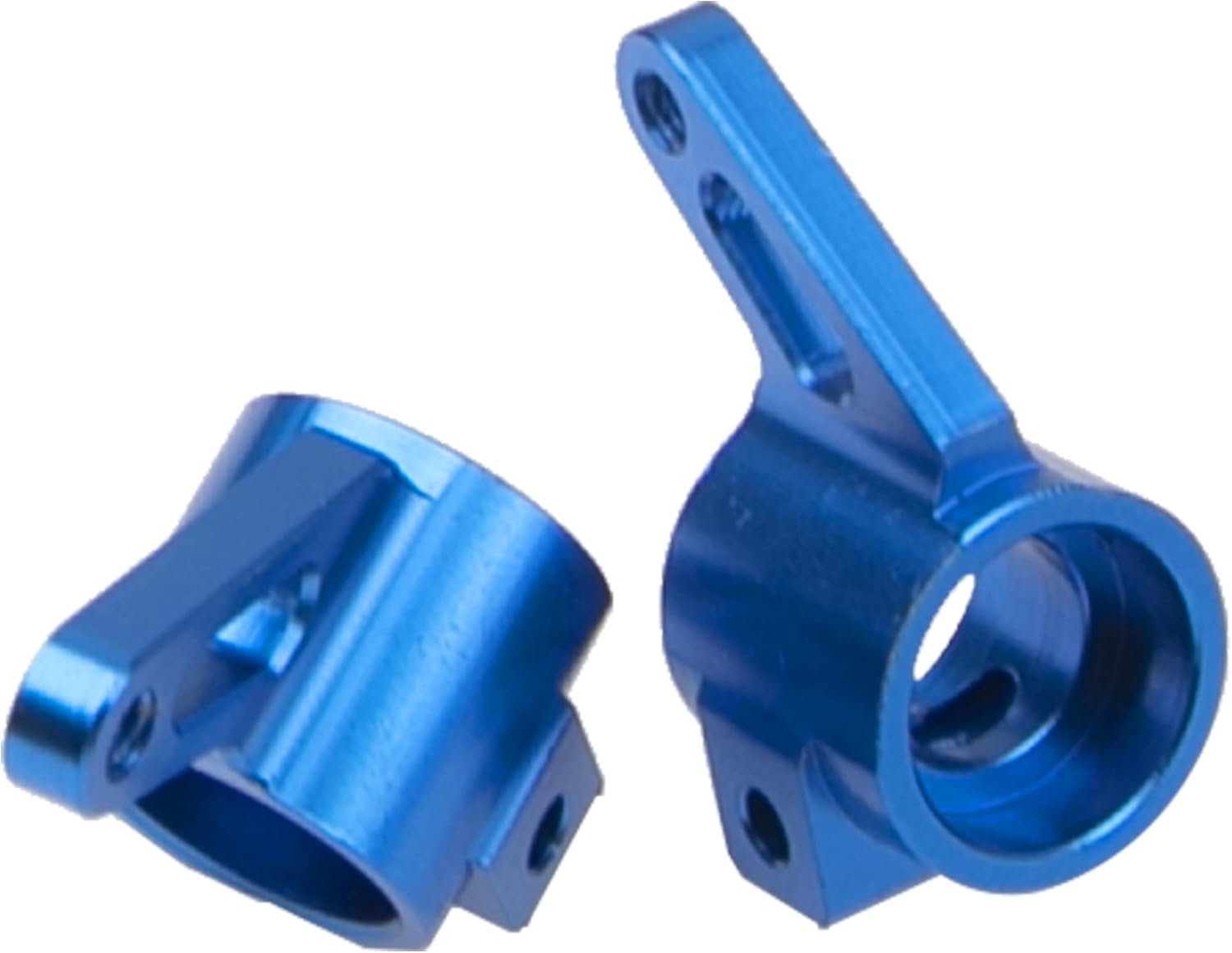Aluminum Front Steering Knuckles Carrier Blocks Steering Cup Compatible with 1/10 Traxxas Slash 2WD Rustler Stampede Bandit RC Car,Replace of 3736 (Blue)