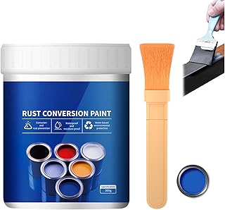 2025 New Waterproof Rust Remover, Solve Fading, Leaking, Peeling and Rusting, Intimatecy Rust Conversion Paint for Metal, Multifunctional Rust Removal and Conversion Agent, Water-Based (Blue)
