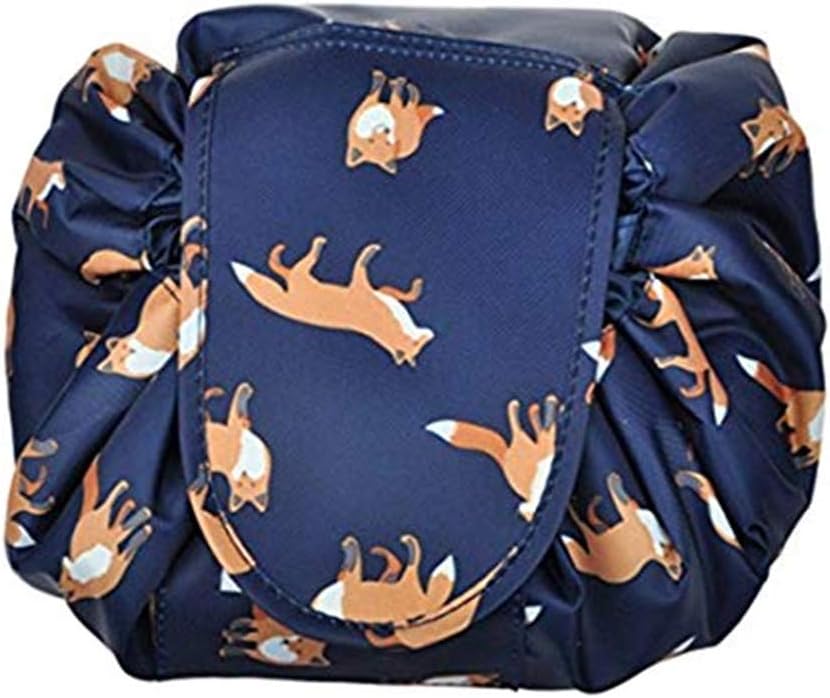 Toiletry Bag Travel Bag,Portable Fashion Drawstring Cosmetic Bag Large Capacity Waterproof Travel Makeup Pouch Magic Bag for Womens Girls,LYDZTION,Fox