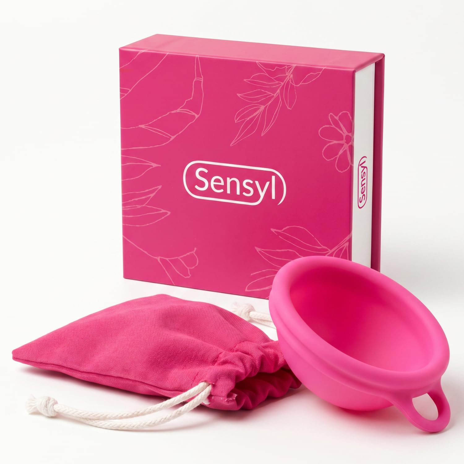 Disco Mestruale SafeLoop™ SENSYL in Silicone Medico – Ultra sottile, fino a 12 ore di protezione anche durante i rapporti – Ipoallergenico, senza BPA, taglie Regular e Small (Small)