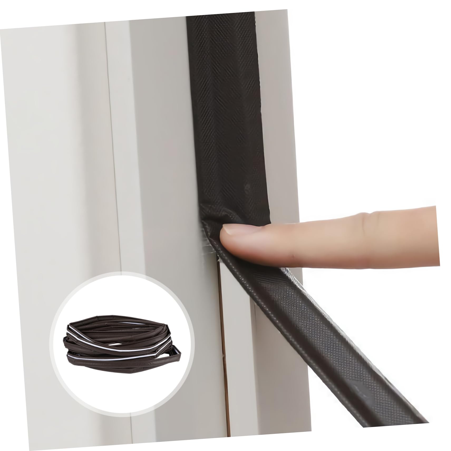 2 Pezzi Striscia Isolante per Porte e Finestre Antispifferi PU Isolante e Fonoassorbente Facile Applicazione senza Residui Colla