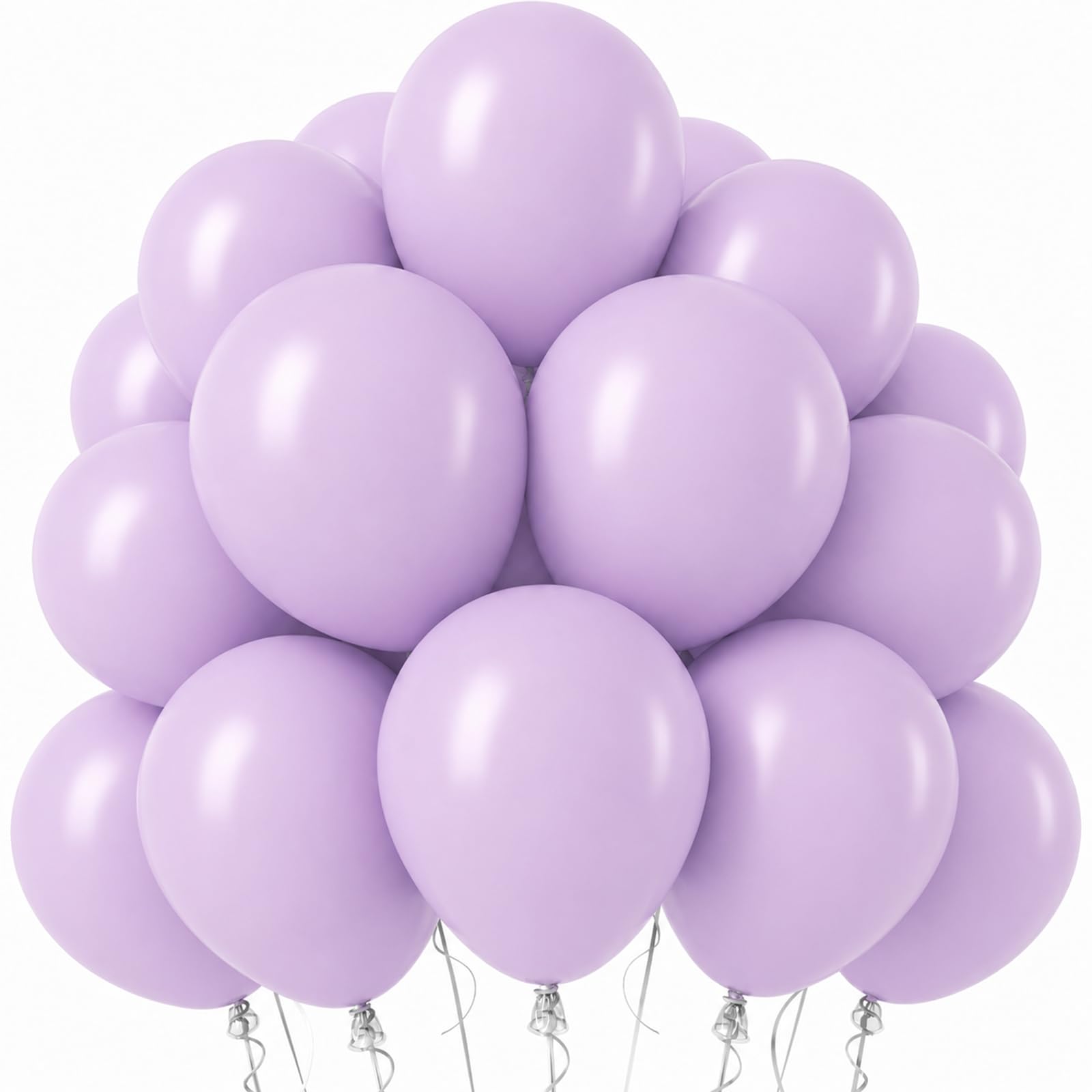 Jobkoo Light Purple Balloons 12 Inch, Pastel Lavender Purple Party Balloon