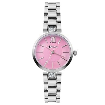 7 Business Quartz Womens Analogue Watch (Silver)