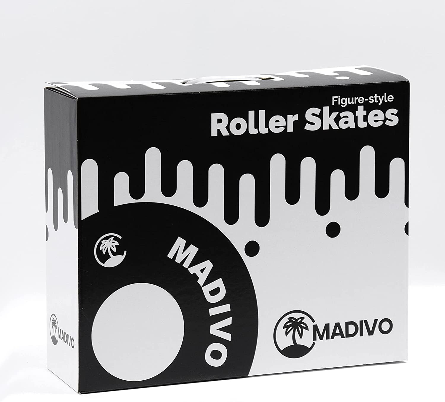 MADIVO Patins à roulettes classiques classiques pour femme - Roulement à billes ABEC-7 - Pour fille - Noir - Tailles 35, 36, 37, 38, 39, 40, 41