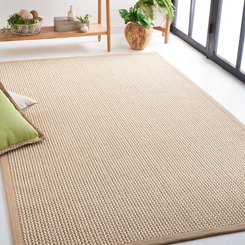 Tapete decorativo 3x5 natural fibra beige sisal y lana