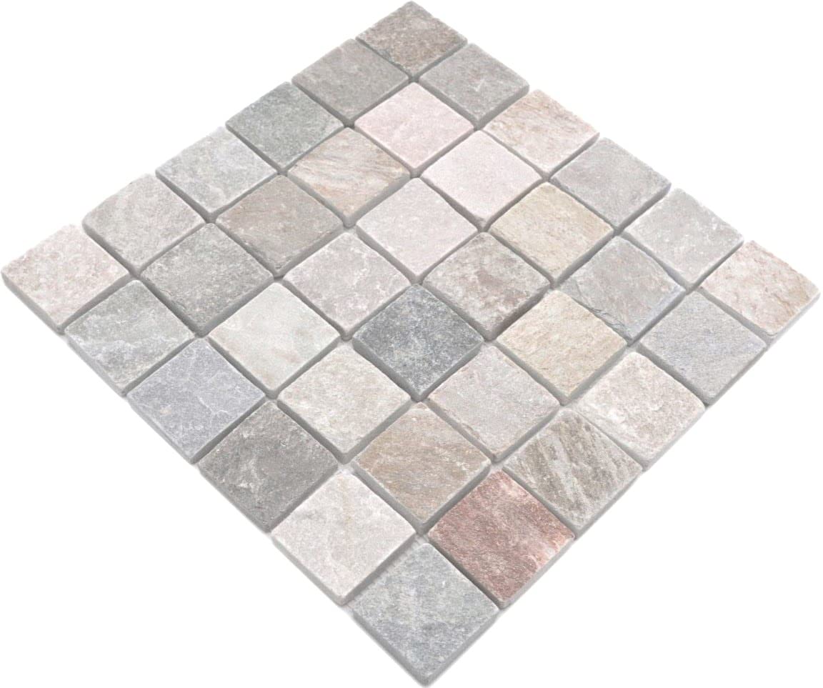 Piastrelle mosaico beige grigio pietra naturale soggiorno cucina cucina doccia parete bagno wc