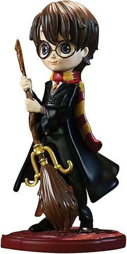 Enesco Wizarding World of Harry Potter Holding Broom - Figura de estilo anime, 5 pulgadas, multicolor