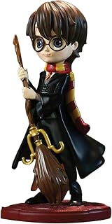 Enesco Wizarding World of Harry Potter Holding Broom Anime Style Figurine, 5 Inch, Multicolor