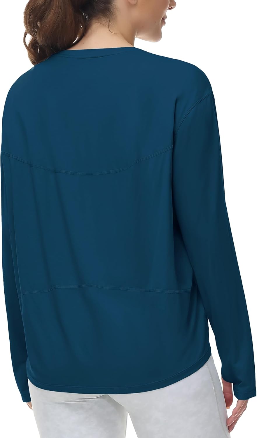 THE GYM PEOPLE Women's Long Sleeve Workout Shirts Back Loose Fit Running Tee Tops with Thumb Hole - Image 5