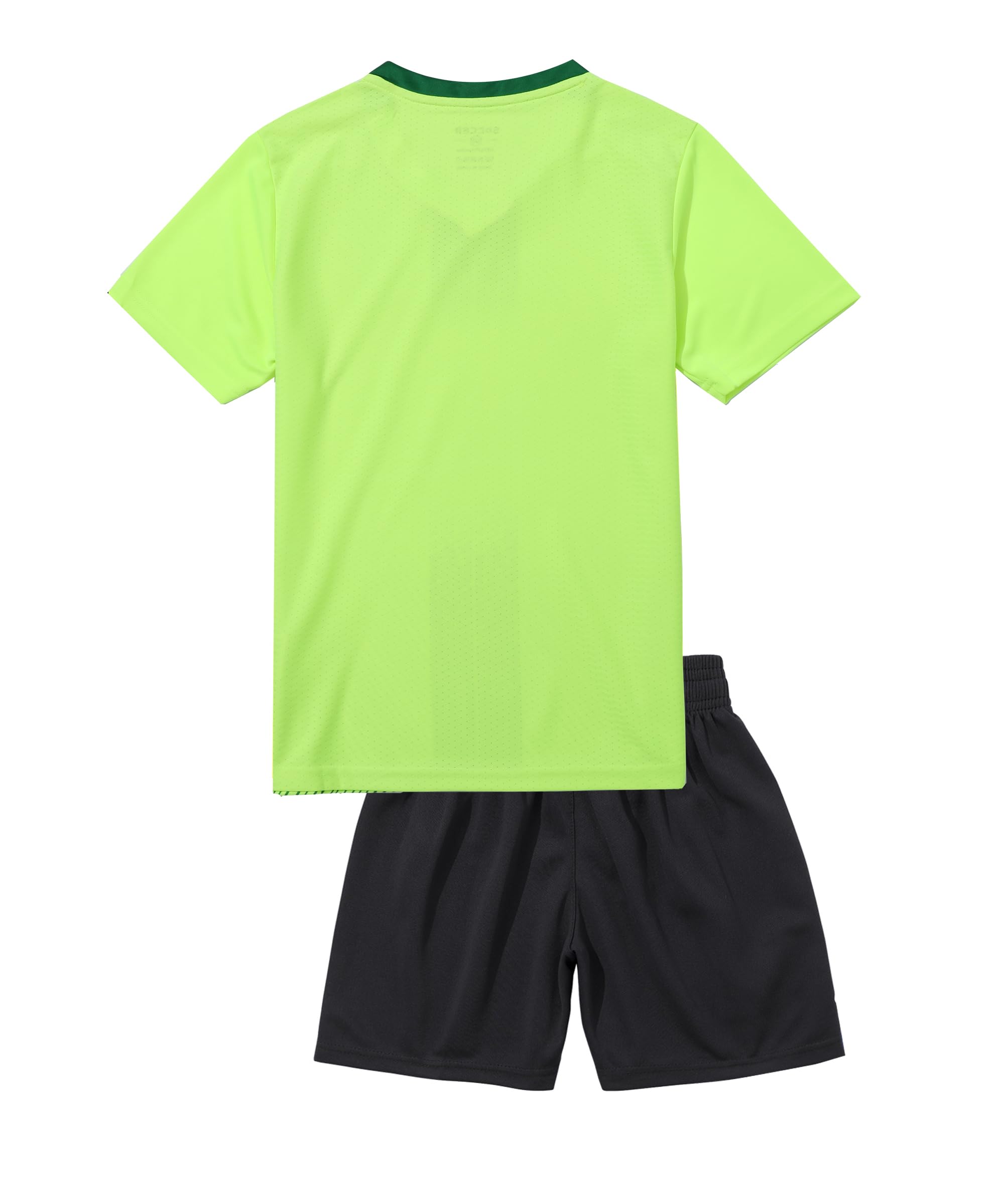 C2M Kids Soccer Jerseys Sport Team Training Uniform Kit for Boys Girls 11-12 Years Neon Green
