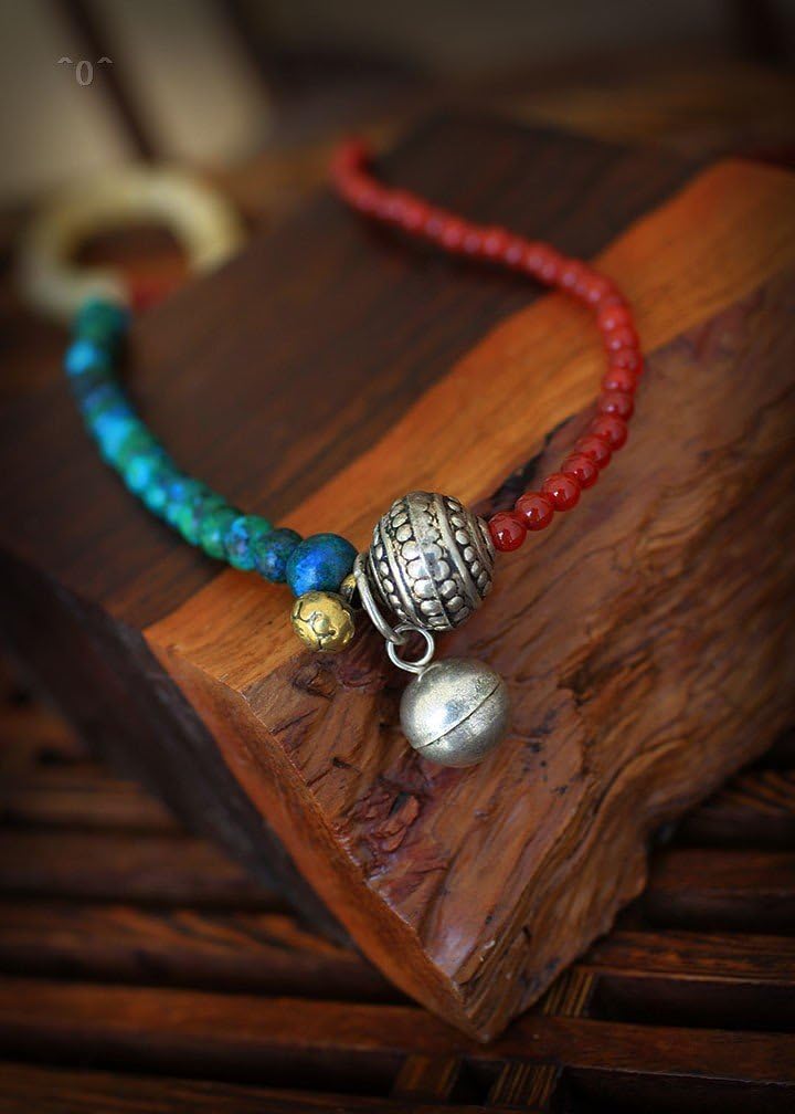 High quality Onyx Phoenix Shi Huangyu handmade 925 silver pendants Thai silver multilayer bracelet