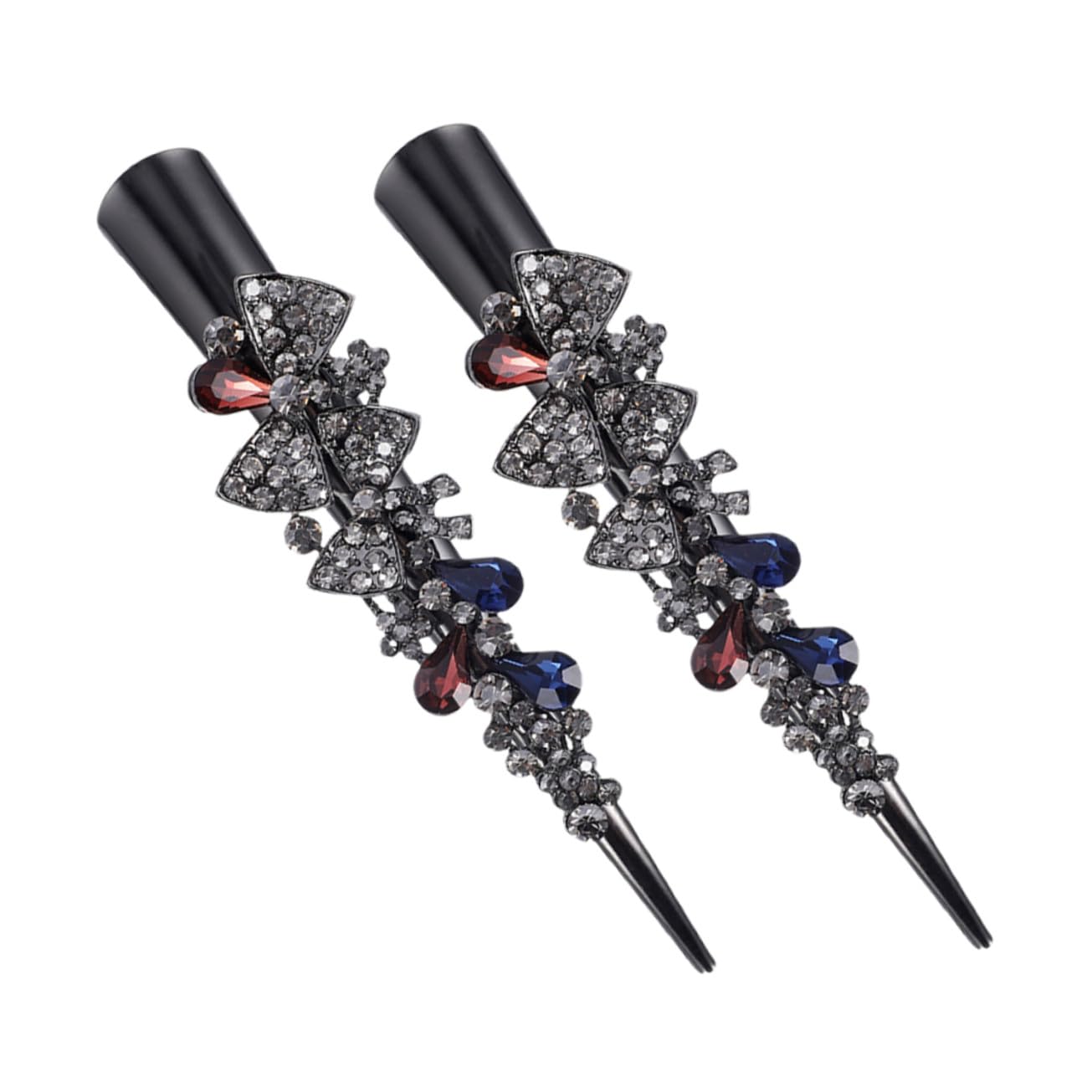 VICASKY 8 Pezzi Fermagli in Metallo con Brillanti Clip Alligatore per Accessori Moda Eleganti e Decorativi per Acconciature Raffinate