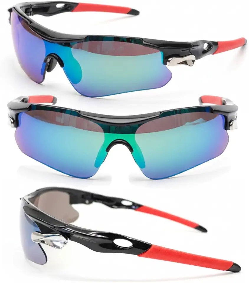 Óculos Esportivo Ciclismo UV400 | Lente Policarbonato Anti-Risco, Proteção Solar | Armação Acetato Leve