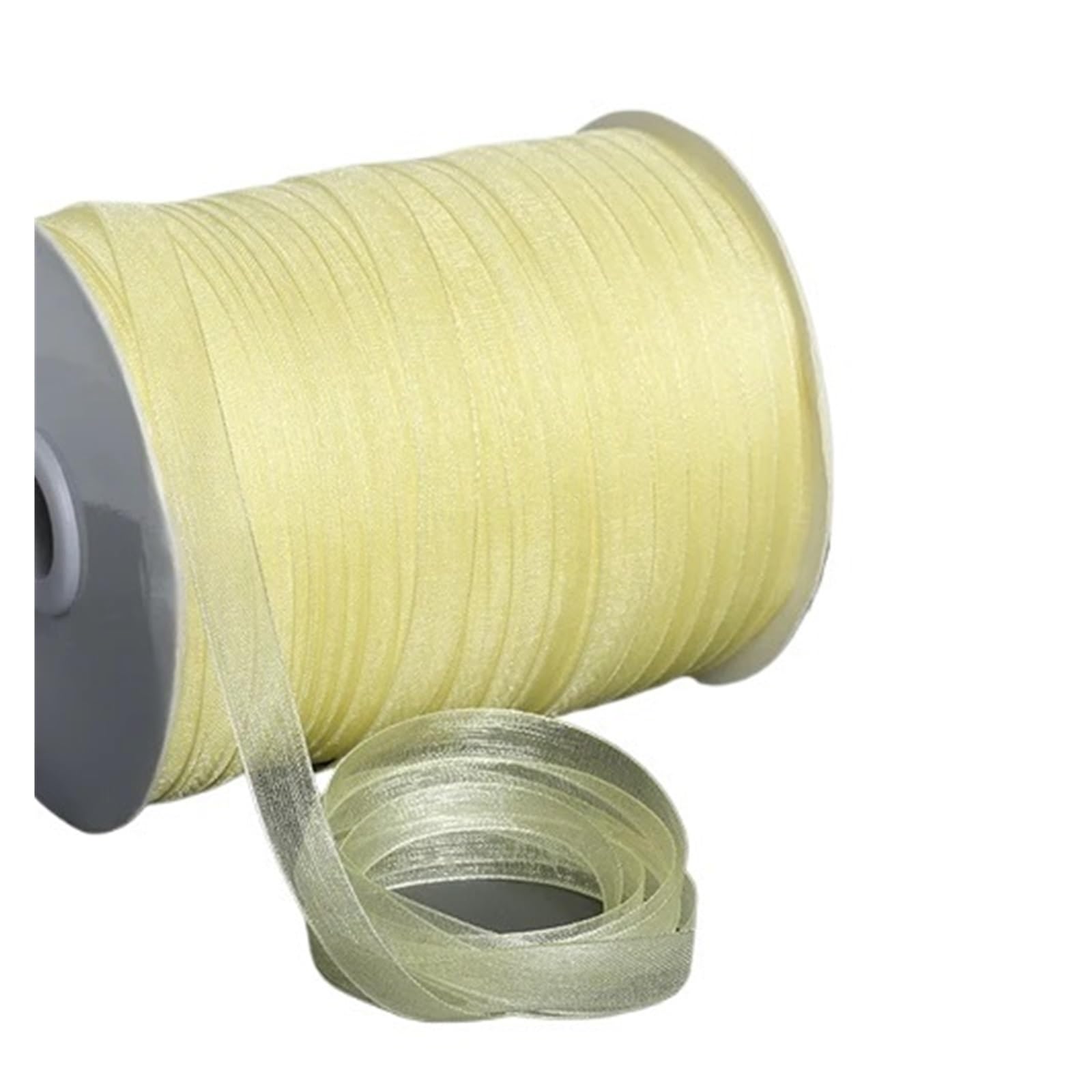 1 Pz 450 Metri 3/8 "1 Cm 10mm Nastri Di Organza Nylon Trasparenti Archi Che Fanno Matrimonio Festa Natale Scatole Regalo Decorazione(Cream 1002)