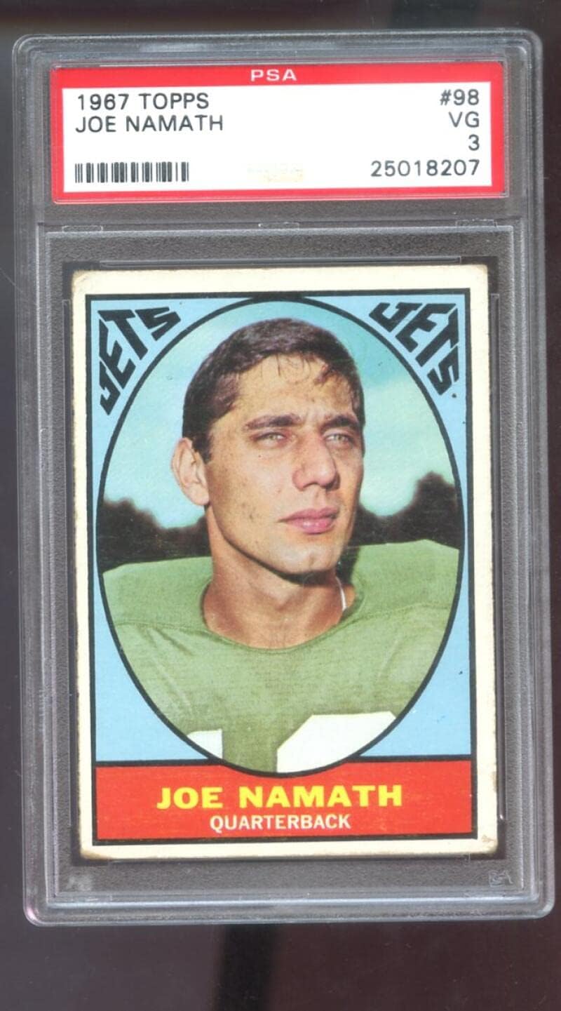 1967 Topps #98 Joe Namath PSA 3 Graded Football Card NFL New York Jets