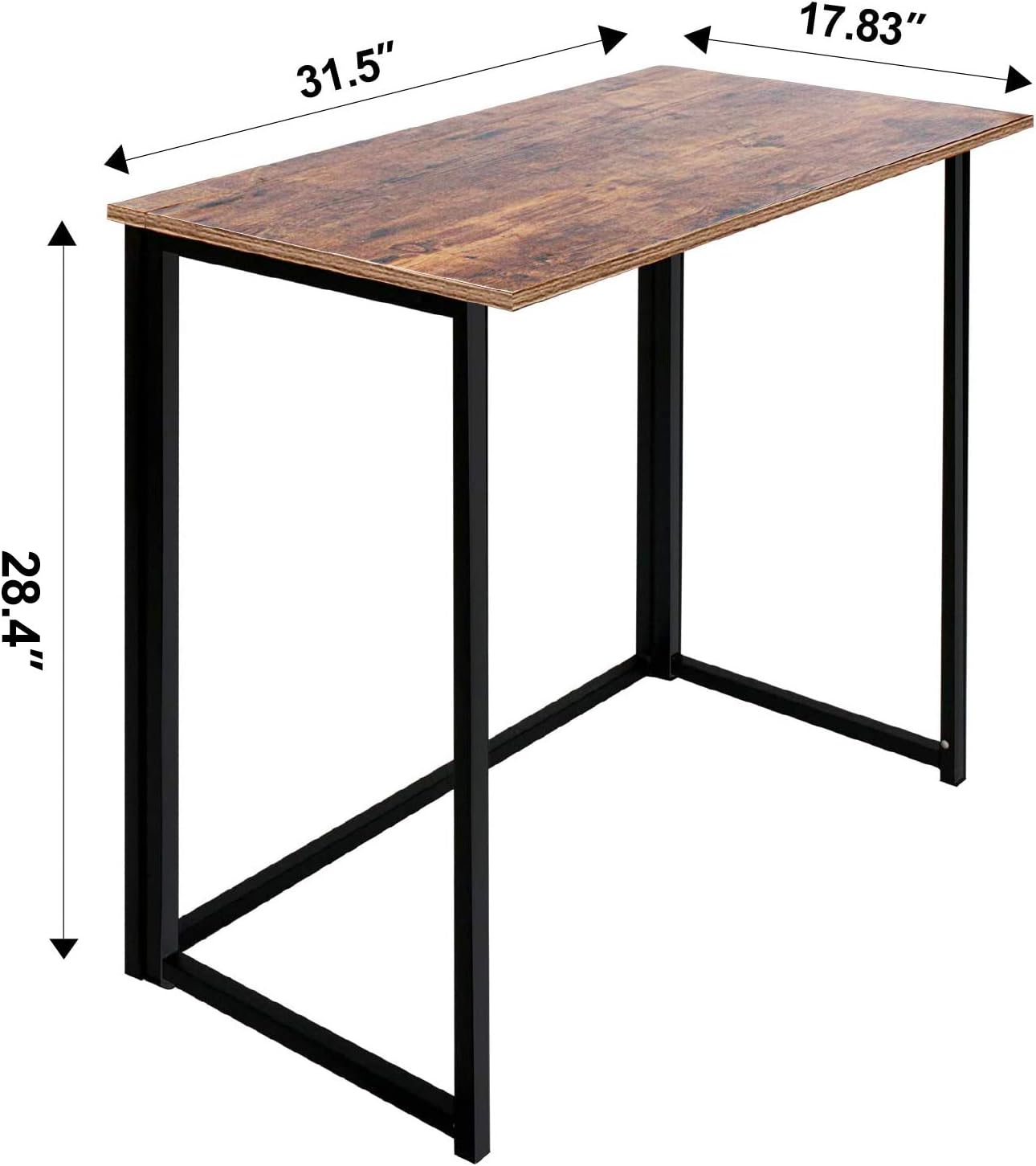 Buу 2 gеt 3 HOMEKOKO Folding Table, Small Foldable Computer Desk, Home Office Laptop Table Writing Desk, Compact Reading Table for Small Space, Modern Simple Study Desk Industrial Style (Rustic Brown)