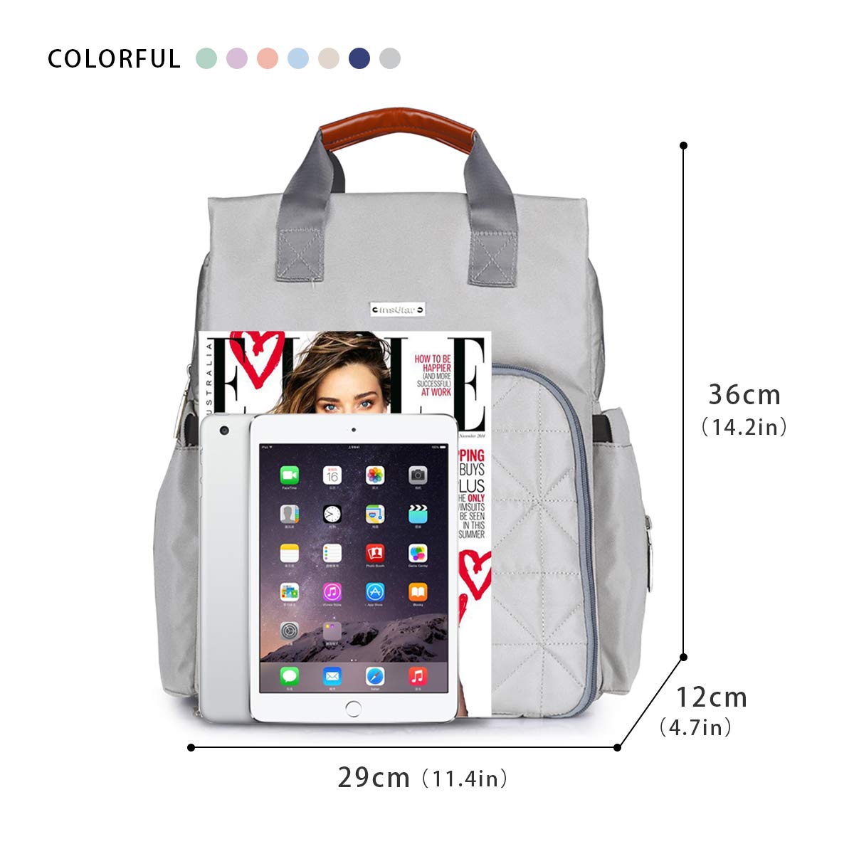 SONARIN Multifonction Imperméable Sac à Dos à Langer pour Bébé,matelas à langer,Sac à Couches,Sac antichoc pour ordinateur, Sacs isothermes pour bouteilles,Grande Capacité, Lavable en Machine