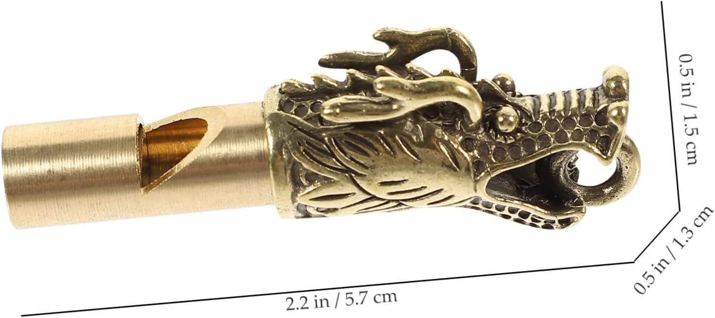 Happyyami 20 Pcs Brass Ornaments Training Whistle Loud Sound Whistle Decorative Whistle Safety Whistle Chinese Zodiac Dragon Whistle Keychain Instrument Whistle Squirrel Personality