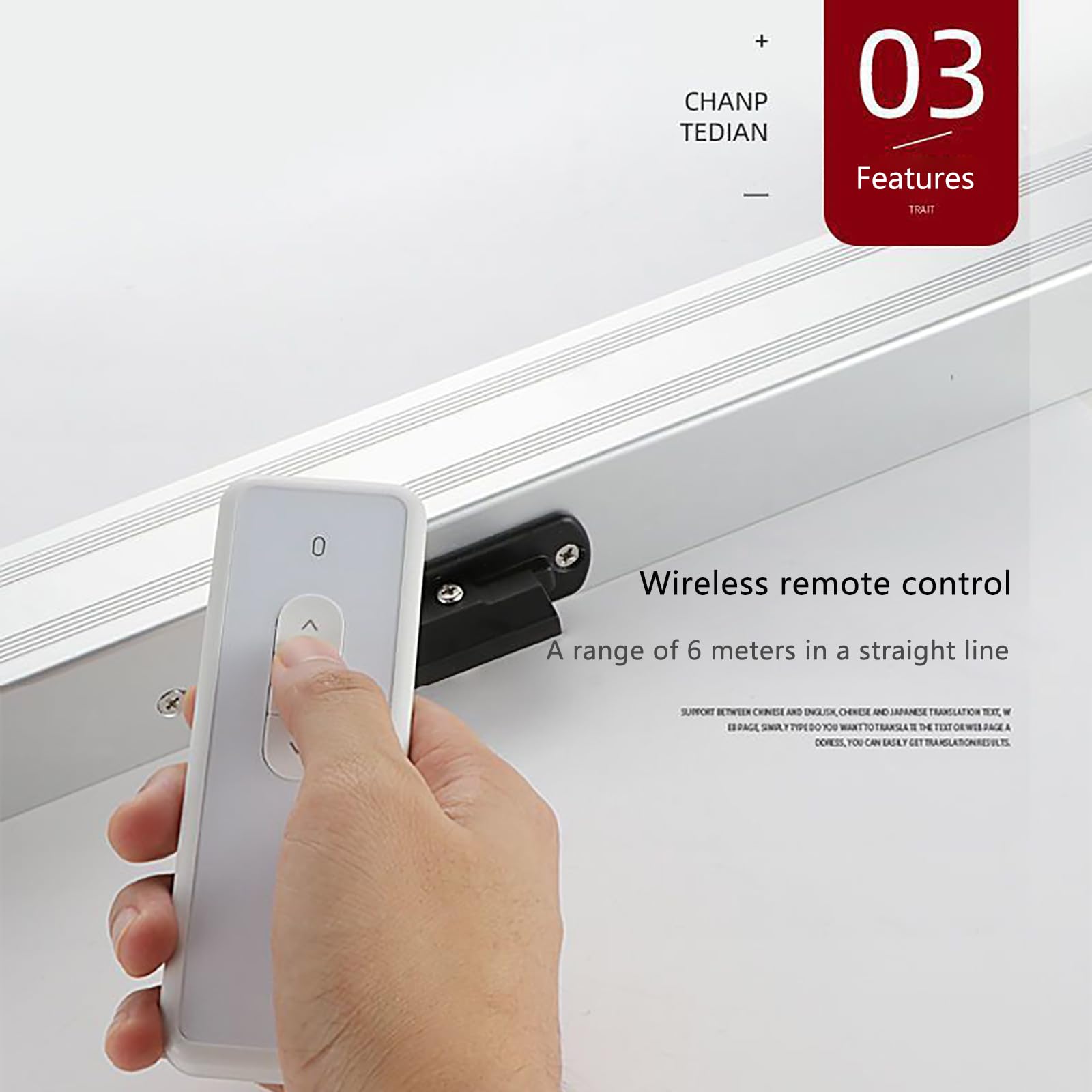 Actuador eléctrico para abrir ventanas, abridores automáticos de cadena para ventanas abatibles y tragaluces con control remoto inalámbrico, 700 mm de longitud