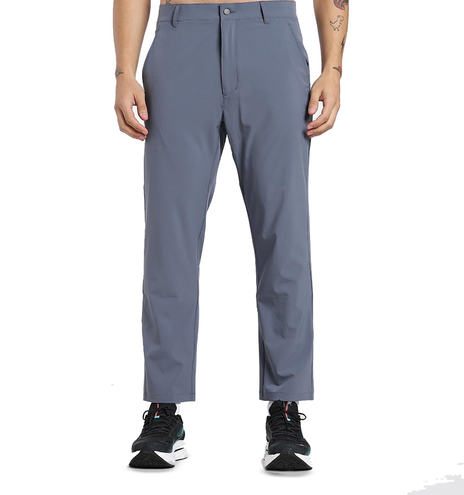 Men's Training Pants | Lightweight Stretch Woven Track Pants | Breathable Gym, Running, Workout & Sports Activewear-image-37