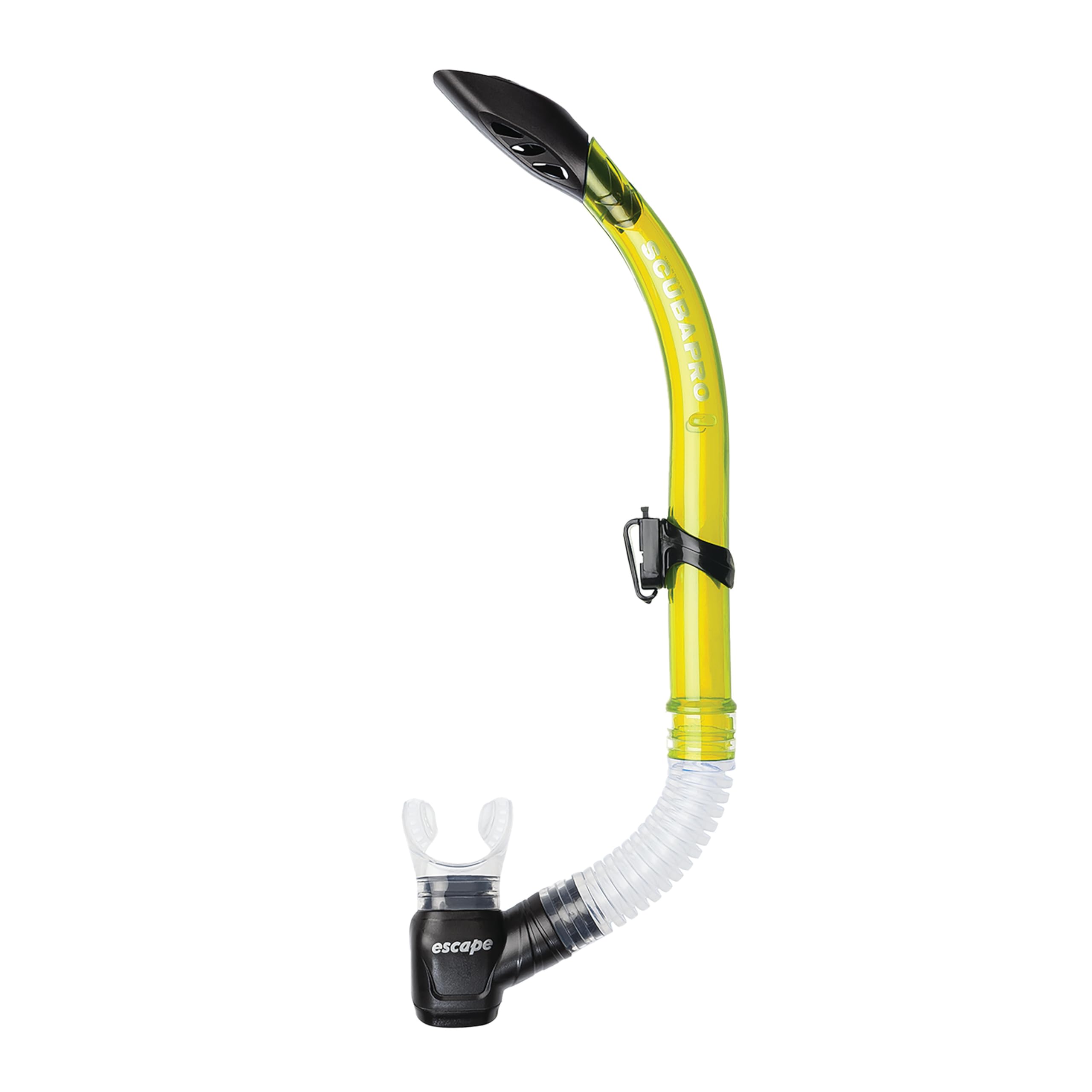 SCUBAPRO Escape Semi-Dry Snorkel, with Purge Valve and Splashguard Barrel-Top Design
