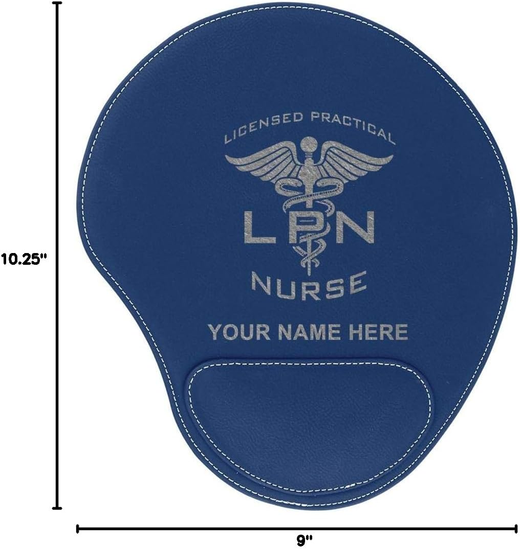 LaserGram Mouse Pad, LPN Licensed Practical Nurse, Personalized Engraving Included (Dark Blue)