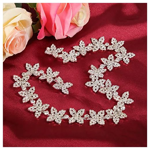 Crystal Rhinestones Chain, 1 Yard Crystal Graceful Exquisite Rhinestones Chain, Stickat Craft Läderarmband Handväskor Ryggsäckar Skor till klänningar
