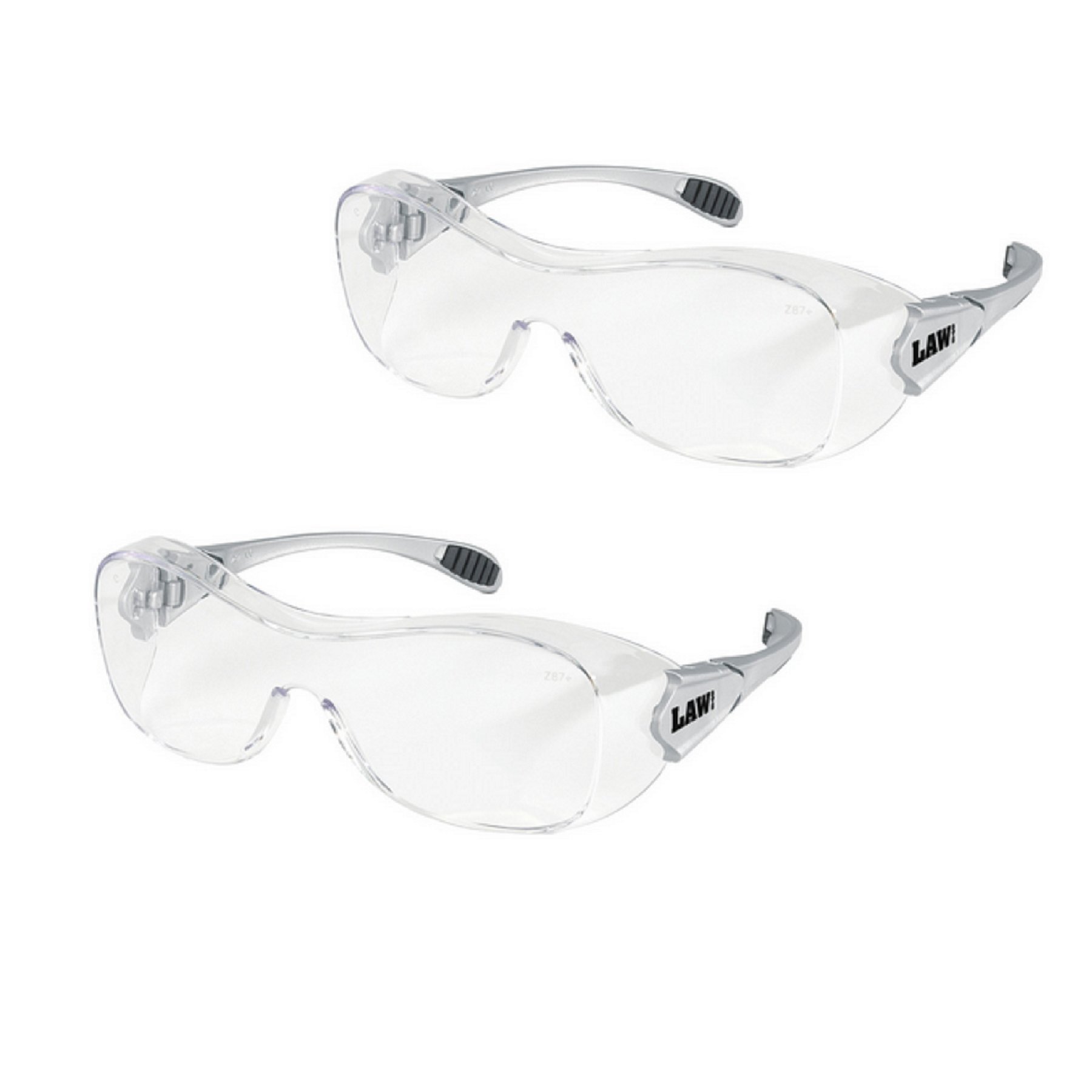 Crews OG110AF Law Over The Glass Lot de 2 paires de lunettes de sécurité anti-buée en polycarbonate transparent