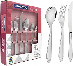 Jogo de Talheres 30 Peças Tramontina Laguna 66906454 Inox