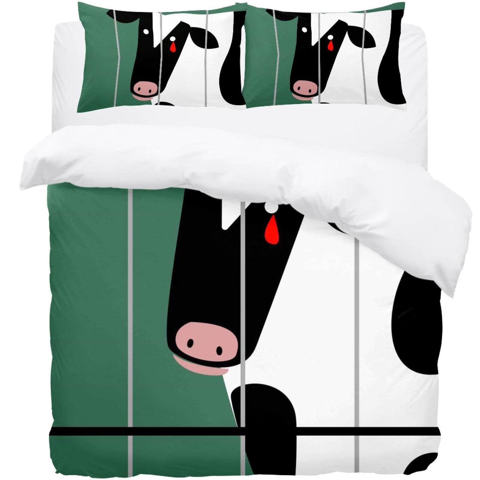 Housse de couette motif vache pour lit King size : créez une chambre cocooning et originale