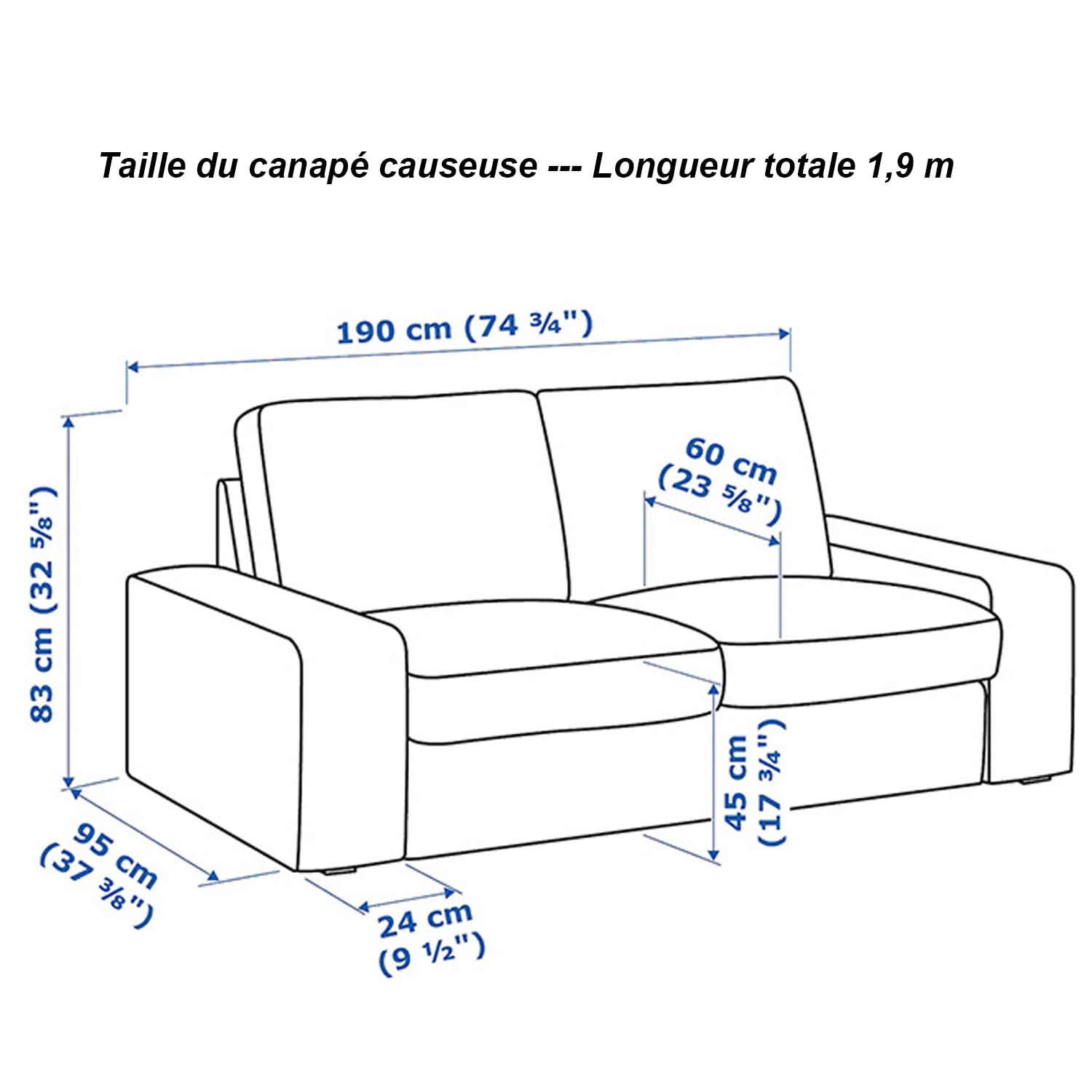 Amazon.co.jp: BACoverZone KIVIK シーヴィク2人掛けソファ用ソファ