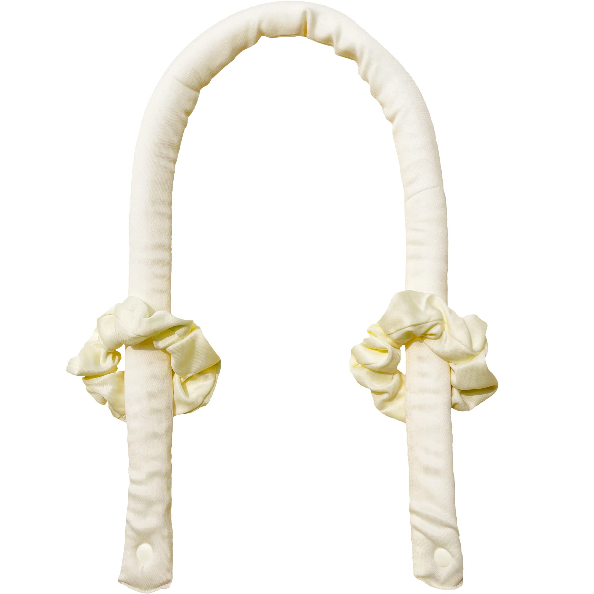 Aimin Hair Curling Rod No Heat Headband Sleep In Hair Curlers Soft Stain Curls Overnight Ribbon Hair Rollers Gift Set(1pcs brightwhite)