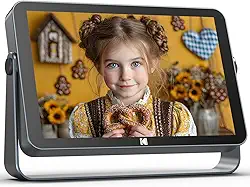 KODAK Moldura digital sem fio com 4000 mAh alimentada por bateria, 25 cm 1920 x 1200 G+G IPS Moldura digital para tela sensível ao toque, 32 GB de armazenamento, rotação automática, KODAK APP