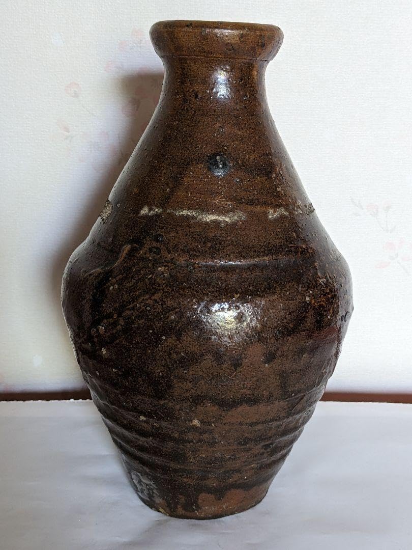 ♦種子島焼 古陶磁 江戸時代 算盤形瓶 花瓶 琉球陶芸 珍物レア物 古美術骨董品 Amazon.co.jp: 種子島焼 古陶磁 江戸時代 算盤形瓶 花瓶 琉球陶芸 珍物