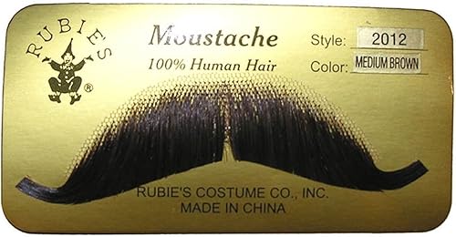 Disfraz de bigote europeo de pelo facial, Multicolor -