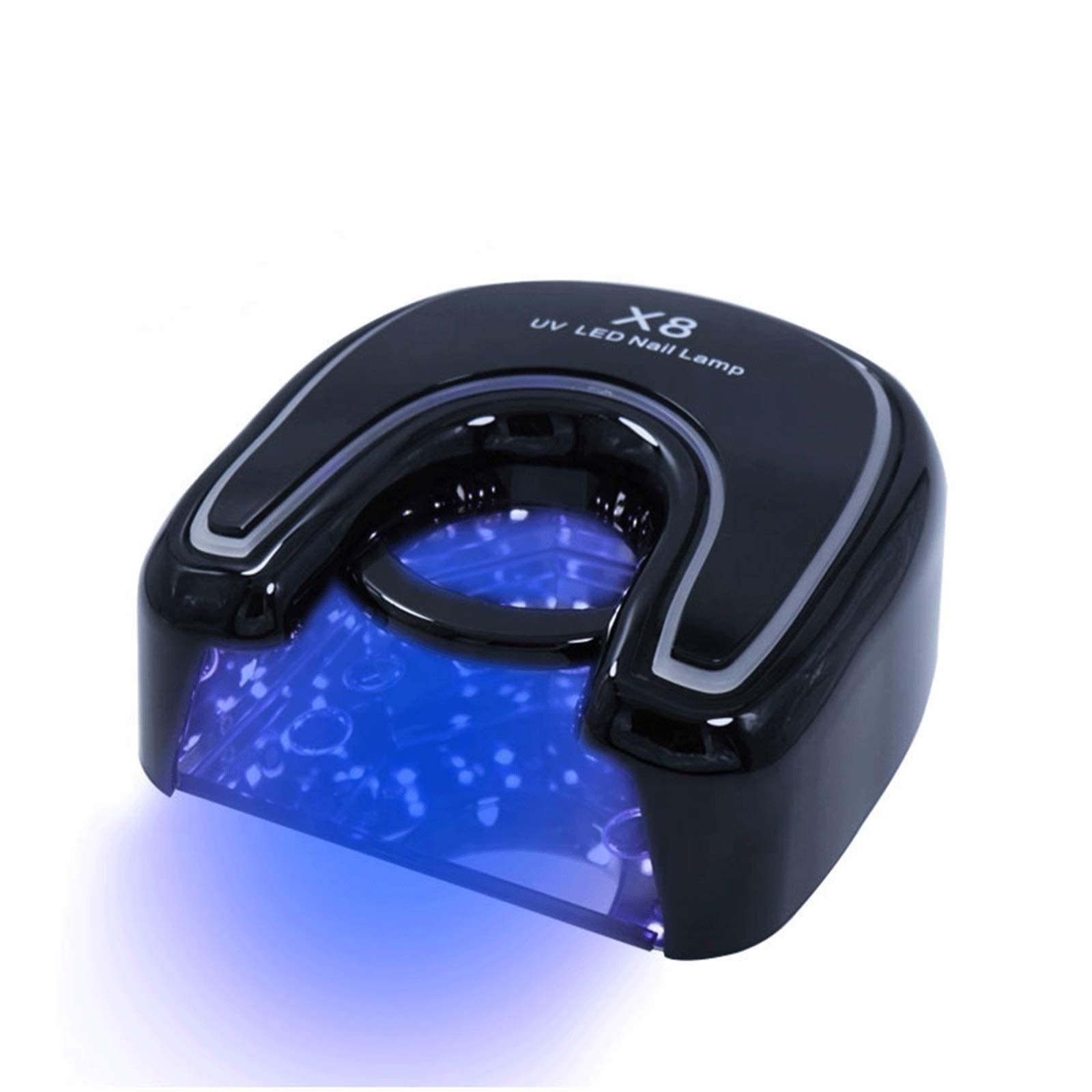 Lámpara LED Uñas Profesional 48W, Secador LED/UV Gel Esmalte de Uñas Curado Luz Máquina, con Carga, Sensor Automático, Pantalla LCD en el Hogar y el Salón (Black)