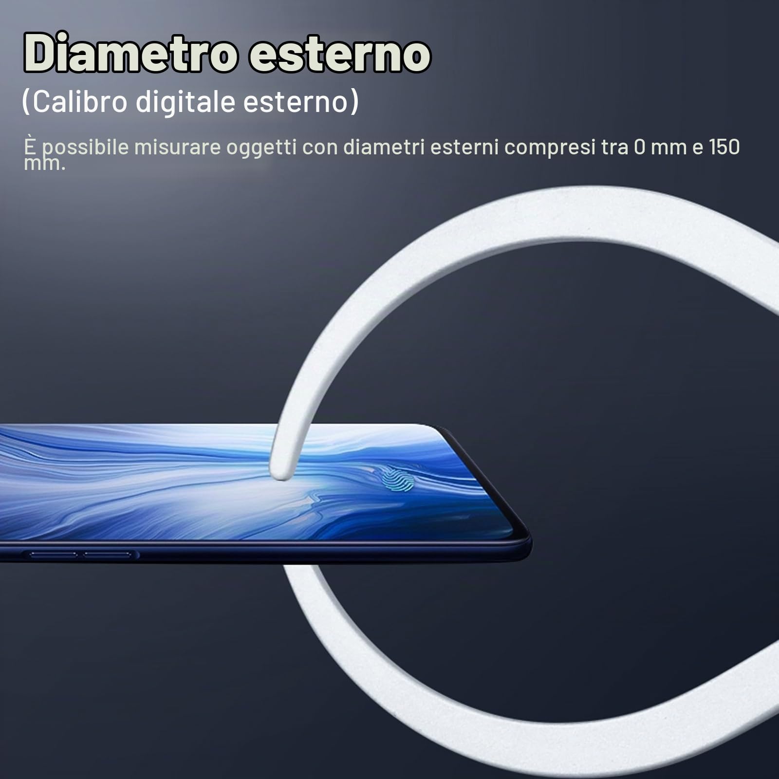 Calibro Esterno Digitale Elettronico, 0-150mm x 0,01mm Calibro Di Diametro Esterno Calibro Di Spessore Digitale, Calibro Di Misurazione Del Diametro Esterno Digital Outside Caliper, mm/Inch