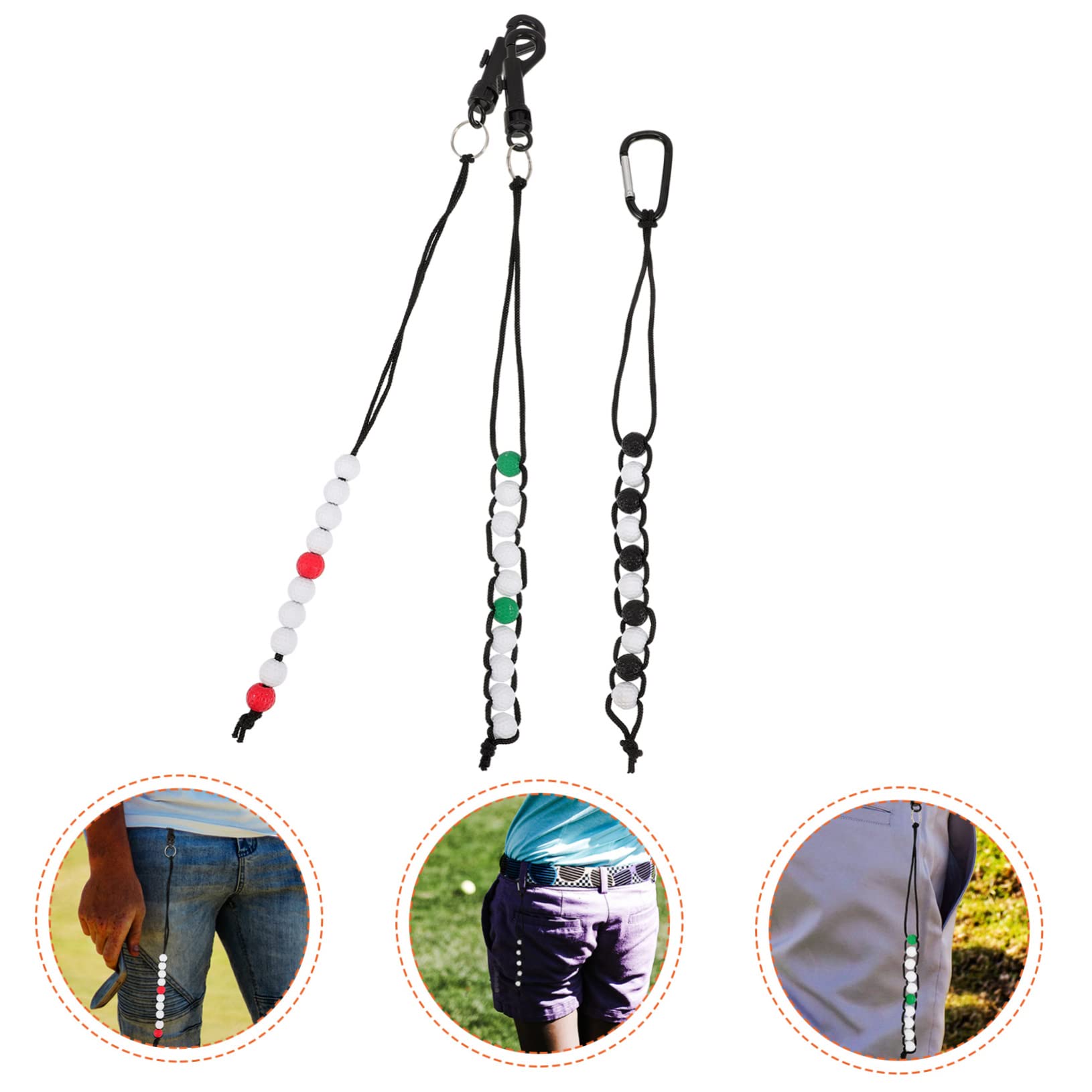 Sosoport Goleador De Golf Encimera Rosario Accesorios De Golf Golpes Contador De Swing De Golf Mostrador para Cuentas De Golf Contadores De Golf Accesorio De Golf Nylon