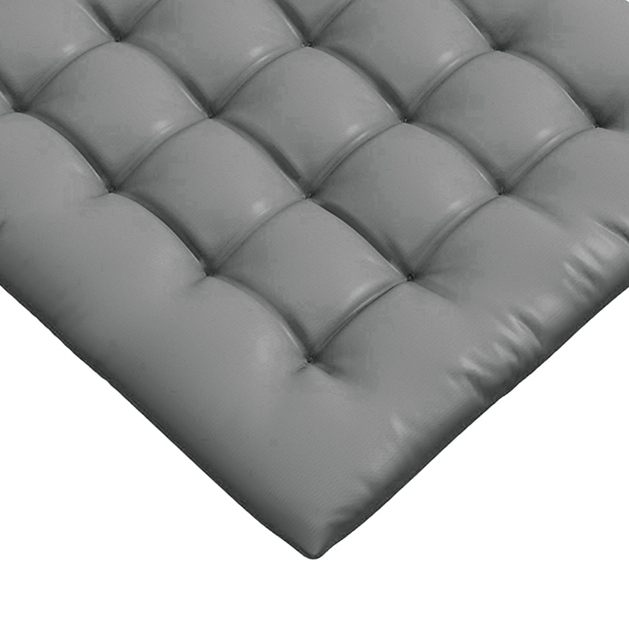 Outsunny Lot de 6 Coussins de Chaise Jardin Capitonné 42x42cm Gris Foncé | Coussins Extérieur, Grand Confort, avec Attaches, Galette Chaise Exterieur