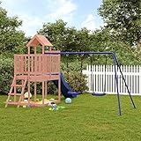 Design accurato: le ringhiere in legno circostanti sono progettate per garantire la sicurezza dei bambini durante il loro gioco felice. Inoltre, il tetto in legno offre ombra ai vostri bambini nelle calde giornate estive.