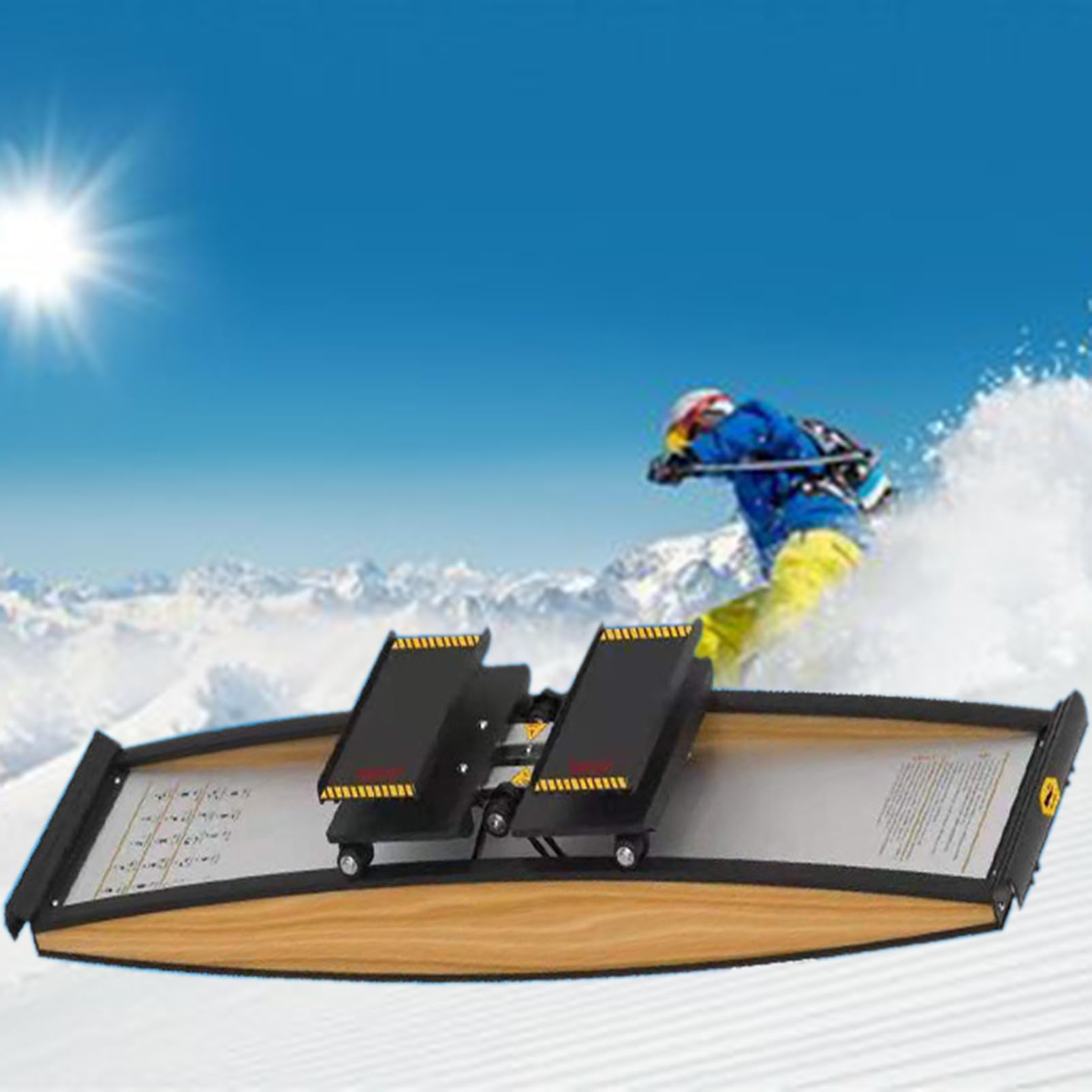 Pilates Machine Ski D'Appartement Pliable - Entraînement Cardio & Renforcement Musculaire - Fitness Maison Appareil Cardio Training