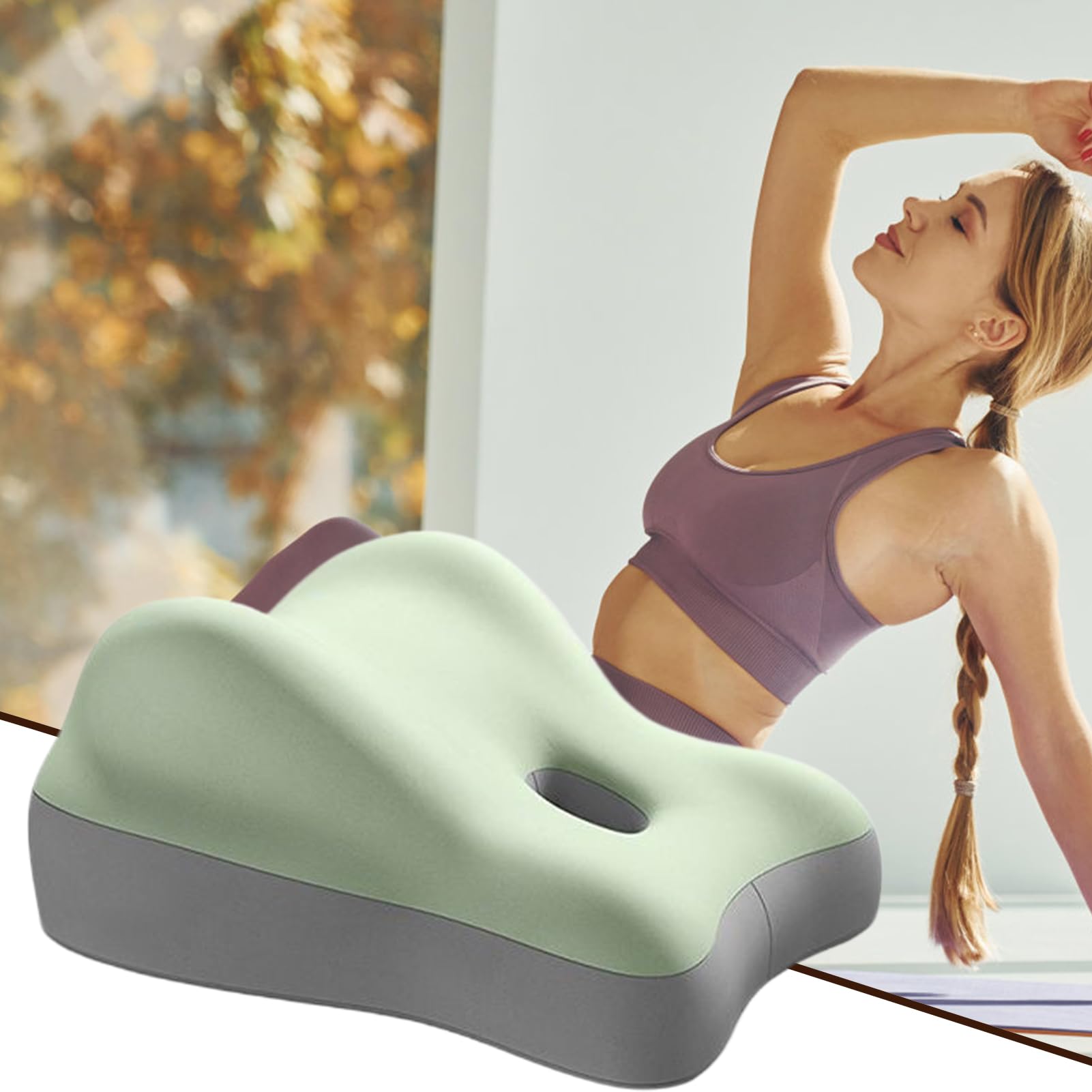 Cuscino Supporto Ispessito E Portatile | Cuscino Ergonomico In Schiuma A Basso Profilo Per Letto, Divano, Sedia E Per Chi Rimane Seduto A Lungo: Lavoratori, Donne,