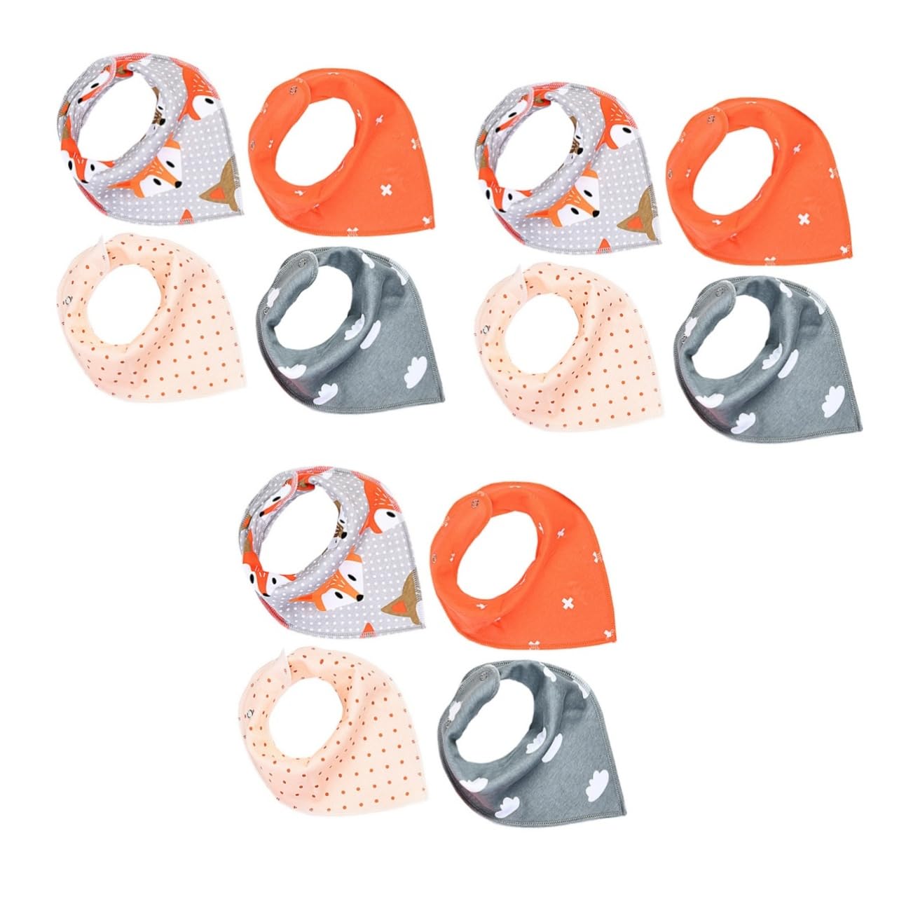 ibasenice 12 Uds Toallas De Algodón Para Saliva Absorbentes Con Broches Absorben El Babero De Agua Para Bebé