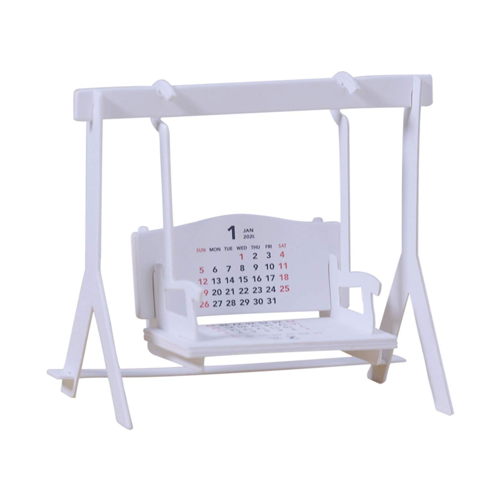 Xu Yuan Jia-Shop Desk/Wall Calendar Desk Calendar 2021，Creative Swing Shape Monthly Desk Calendar, Suitable for Office Desk/Living Room/Study Room 2021 Desk Calendar