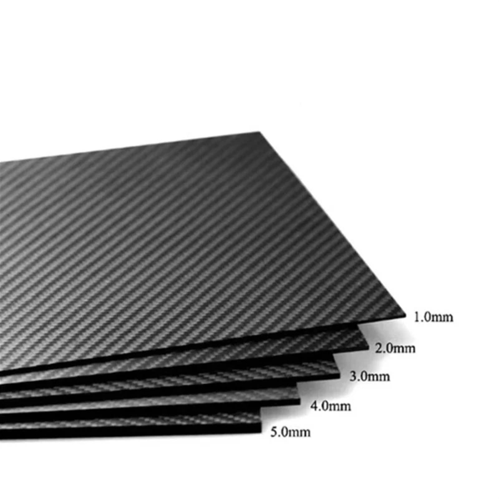Panel z pełnej blachy z włókna węglowego 200x250 mm 3K 0,5-6 mm 1 szt.(2.0mm Twill Glossy)